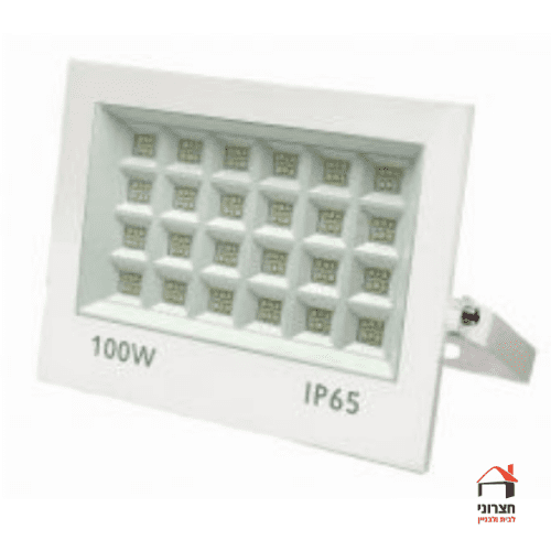 תאורת הצפה לד 100w לבן queen אור לבן semicom